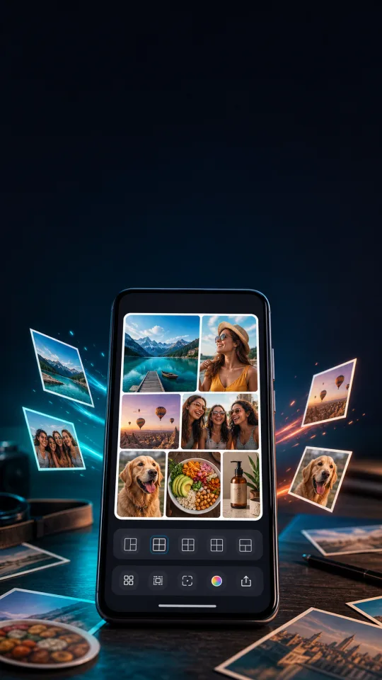 GridFlow collage maker screen