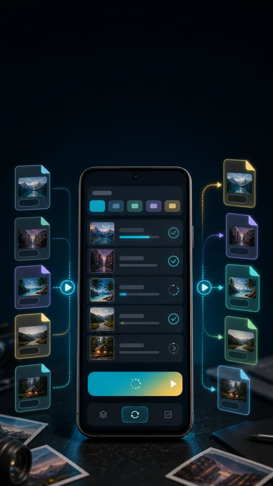 GridFlow format conversion screen